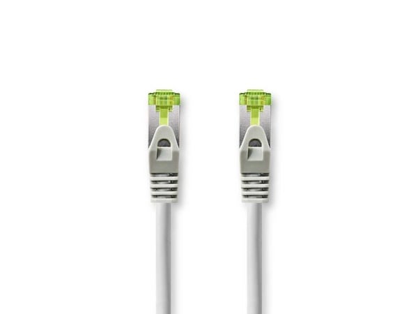 Nedis - Koblingskabel - RJ-45 (hann) rett til RJ-45 (hann) rett - 10 m - 6 mm - SFTP - CAT 7 - halogenfri, formstøpt, uten hindringer - grå