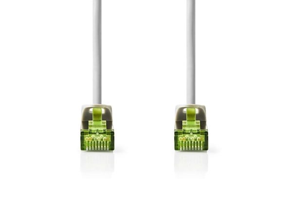 Nedis - Koblingskabel - RJ-45 (hann) rett til RJ-45 (hann) rett - 10 m - 6 mm - SFTP - CAT 7 - halogenfri, formstøpt, uten hindringer - grå