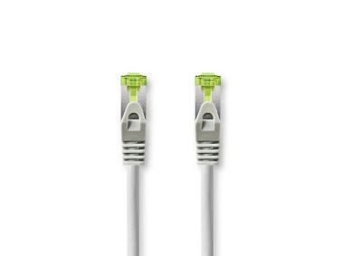 Nedis - Nettverkskabel - RJ-45 (hann) til RJ-45 (hann) - 5 m - 6 mm - SF/UTP - CAT 7 - formstøpt, rund, uten hindringer, gullglimtkontakter - grå