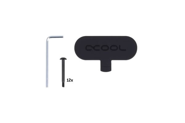 Alphacool 14296, Kjøleribbe, Stål, Sort, 1/4", 180 °C, FC