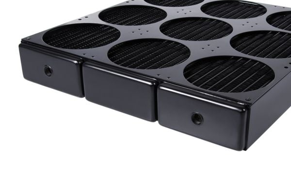 Alphacool 14391, Kjøleribbe, Stål, Sort, 378 mm, 360 mm, 65 mm