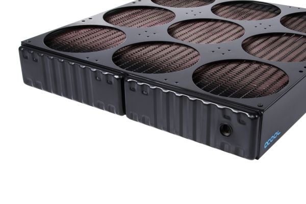 Alphacool 14391, Kjøleribbe, Stål, Sort, 378 mm, 360 mm, 65 mm