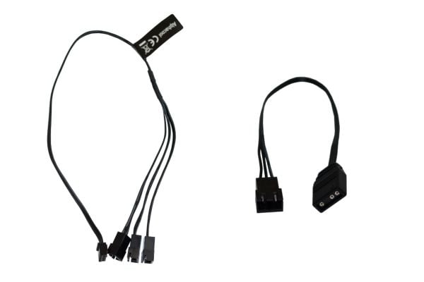 Alphacoolin digitaalinen RGB LED Y-kaapeli 3-suuntainen JST-liitännällä, musta - 30cm