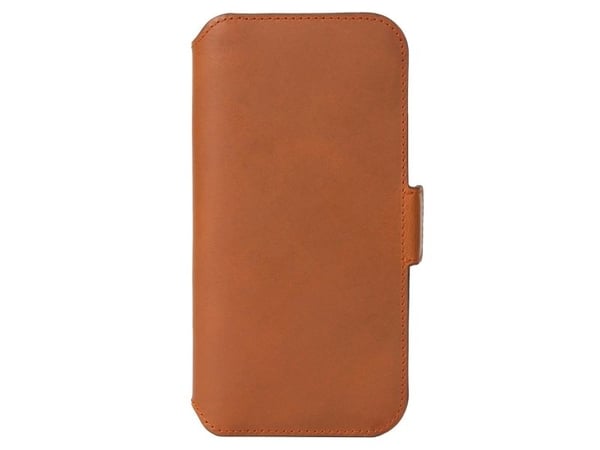 Krusell PhoneWallet - Lommebok for mobiltelefon - smal - polykarbonat, kulær - Konjakkbrun - for Samsung Galaxy S22+