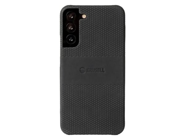 Krusell - Baksidedeksel for mobiltelefon - polykarbonat, kulær - årgangssvart - for Samsung Galaxy S22+