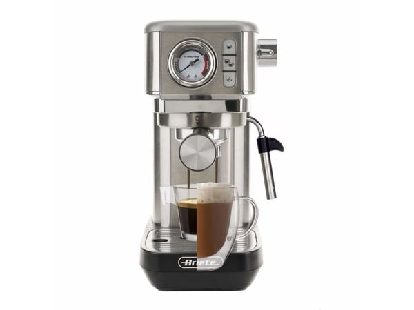 Ariete 1381 - Kaffemaskin med melkeskummer - 15 bar - sølv