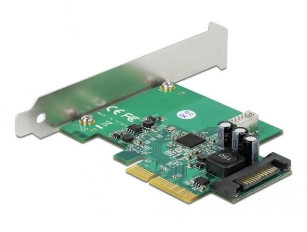 Delock - USB-adapter - PCIe 3.0 x4 låg profil - USB 3.2 Gen 2 (intern) x 1