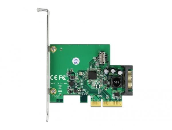 Delock - USB-adapter - PCIe 3.0 x4 låg profil - USB 3.2 Gen 2 (intern) x 1