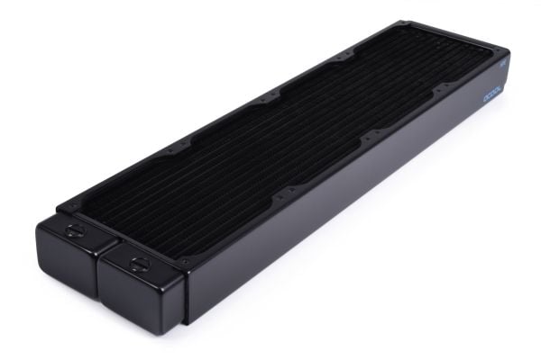 Alphacool 14473, Radiatior, Messing, Kopper, Stål, Sort, 1/4", 60 °C, 8 vifter