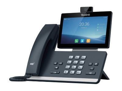Yealink T58W - VoIP-telefon med opkalds-ID - 10-parts opkaldskapacitet - SIP, SIP v2 - 16 linjer - klassisk grå - med Yealink CAM50 kamera