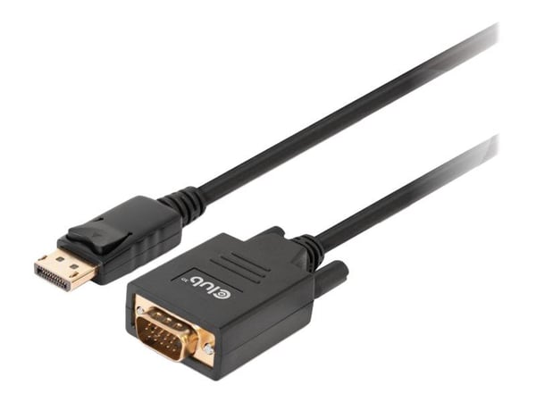 Club 3D - Adapterkabel - DisplayPort (hann) til HD-15 (VGA) (hann) - 2 m - 1080p-støtte