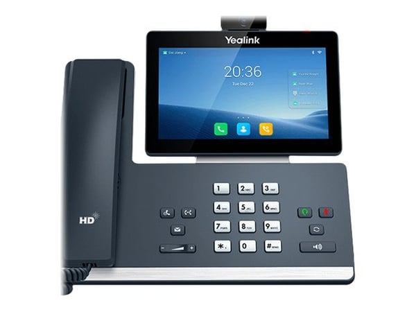 Yealink SIP-T58W PRO - VoIP-telefon - med Bluetooth-grensesnitt med opkalds-ID - 10-parts opkaldskapacitet - SIP, SIP v2, SRTP, RTCP-XR, VQ-RTCPXR ...