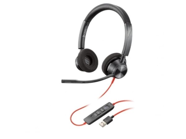 POLY 3325, Koblet med ledninger (ikke trådløs), Samtaler/musikk, 20 - 20000 Hz, 130 g, Hodesett, Sort