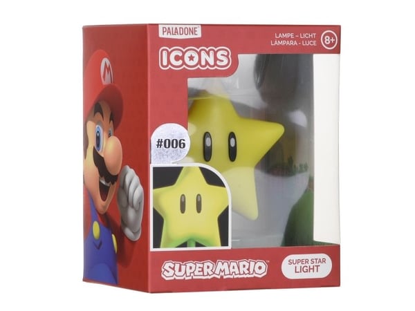 SUPER MARIO - ŚWIECĄCA FIGUR SUPER STJERNE