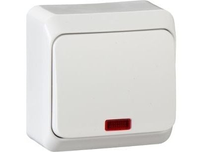 Schneider Electric Pintakytkin WNT-100PS 1-napainen valaistu valkoinen WDE001014
