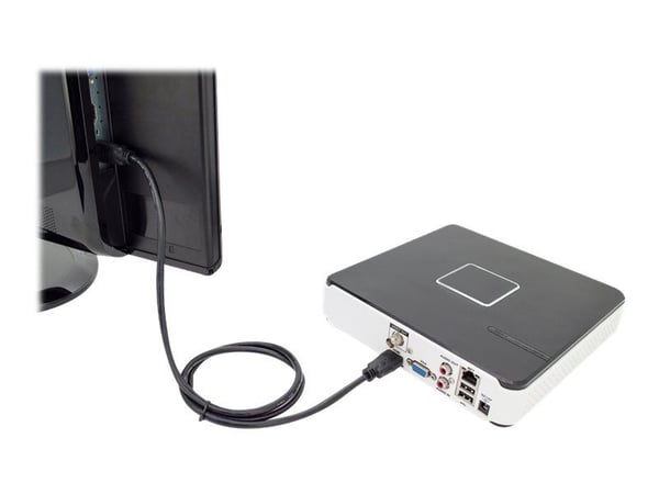 DIGITUS - Premium High Speed - HDMI-kabel med Ethernet - HDMI hann til HDMI hann - 5 m - svart - Lydreturkanal (ARC)