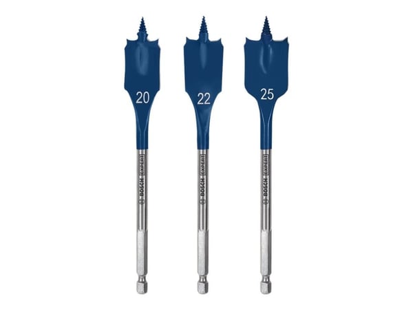 Bosch Expert - Borsett - for tre, kartong, bløtt tre, sponplater - 3 deler - 25 mm, 20 mm, 22 mm - lengde: 152 mm