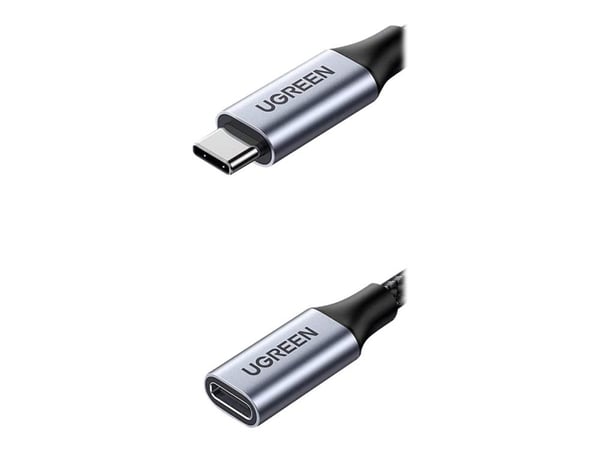 Ugreen - USB-förlängningskabel - 24 pin USB-C (hane) till 24 pin USB-C (hona) - USB 3.1 Gen 2 / Thunderbolt 3 - 20 V - 5 A - 1 m - stöd för 4K, USB...