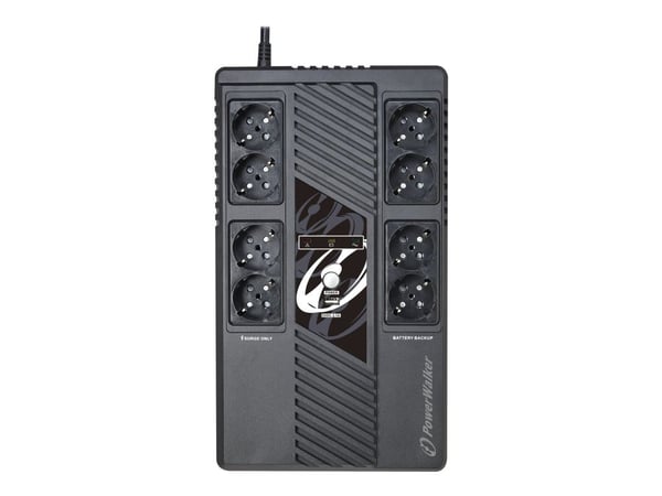 PowerWalker VI 1000 MS - UPS - AC 230 V - 600 Watt - 1000 VA - 9 At - USB - lähtöliittimet: 8