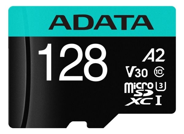 ADATA Premier Pro V30S - Flash-muistikortti (SD-sovitin sisältyy) - 128 GB - A2 / Videoluokka V30 / UHS-I U3 / Class10 - microSDXC UHS-I