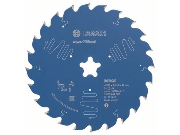 Bosch RUNDSAVKL 190XFASTFIXX2,4MM 24T EXP WOOD