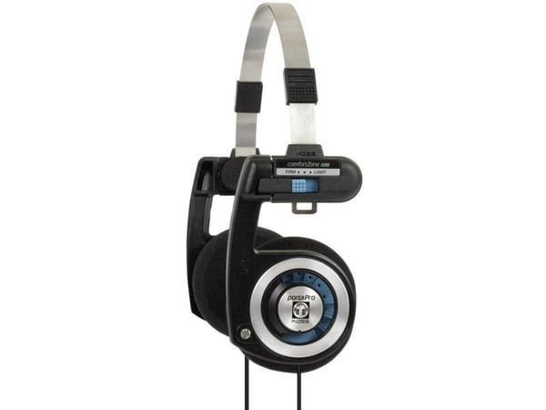 Koss Porta Pro, Langallinen, 15 - 25000 Hz, Musiikki/Päivittäin, 79 g, Kuulokkeet, Musta, Hopea