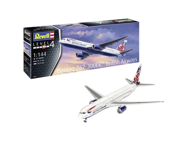 Revell Boeing 767-300ER British Airways Chelsea Rose, Pienoismallikiinteäsiipinen ilma-alus, Kokoamispakkaus, 1:144, Boeing 767-300ER British Airwa...