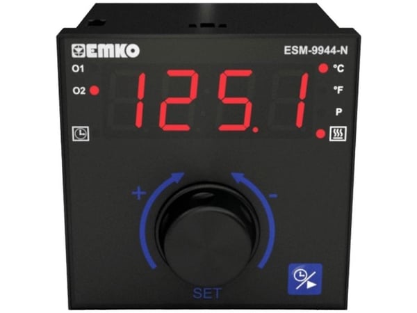 Emko ESM-9944-N 2-piste, P, PI, PD, PID Lämpötilan säädin Pt100 -200 - +1700 °C Rele 5 A (L x S x K) 100 x 96 x 96 mm 100 x 96 x 96 mm