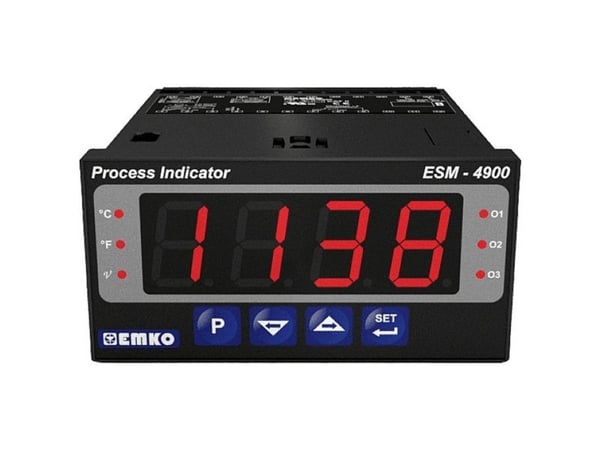Emko ESM-4900 universell regulator Pt100 2-punkts/P/PI/PD/PID -200 till +1700 °C relä 5 A 86,5 x 48 x 96 mm