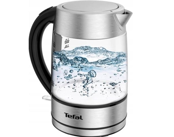 Tefal KI772D, 1,7 L, 2400 W, Rustfritt stål, Transparent, Glass, Vannmåler, Overopphetingsbeskyttelse