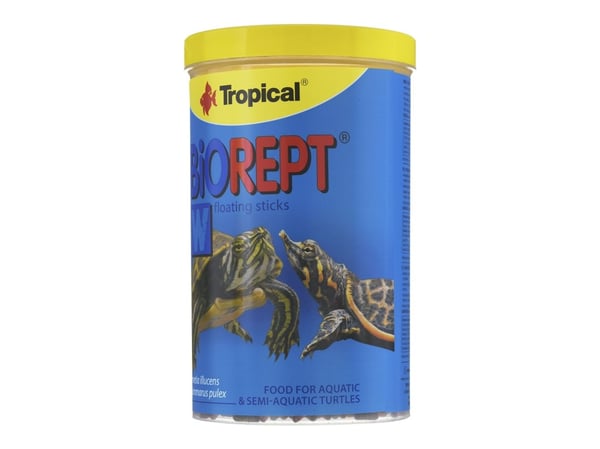 Tropical Biorept W, Akvariefisk, Tør fiskefoder, Pind, A-vitamiini, C-vitamiini, D3-vitamiini, E-vitamiini, Kobber, Kobbersulfat, Jod, Jern, Molybd...