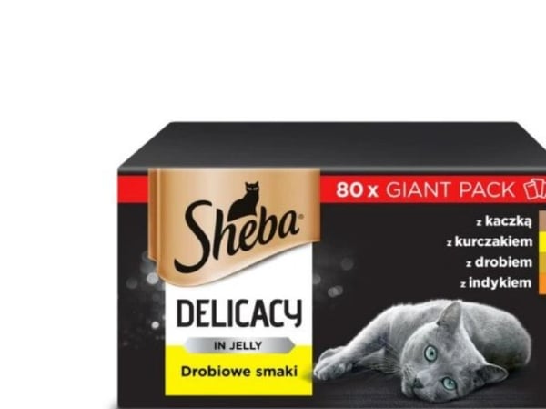 Sheba 4770608257835, Voksen, Kylling, And, Fjærfe,80x85 g