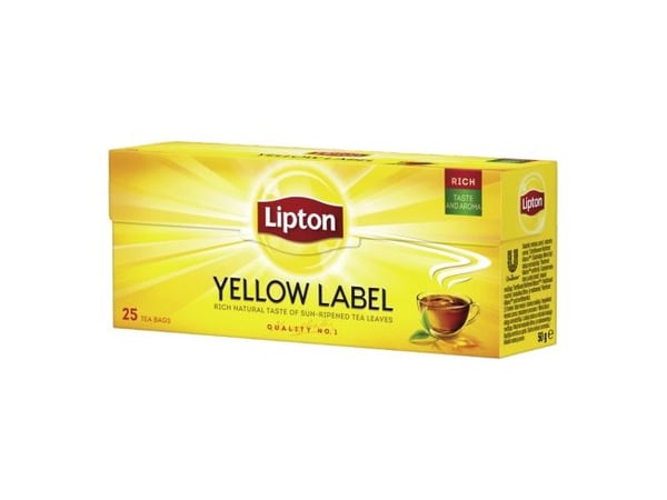Lipton Yellow Label svart te 25 tepåsar