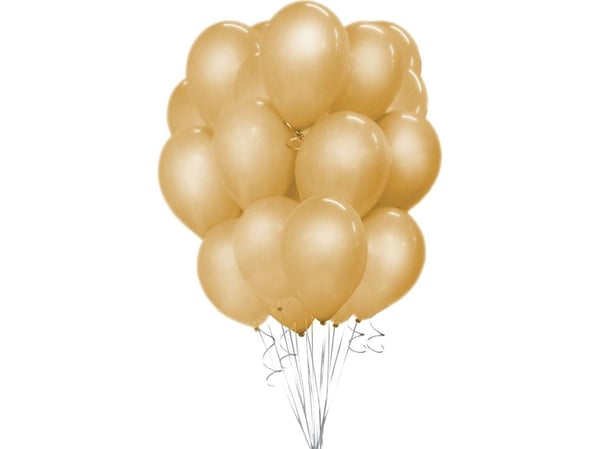 GoDan Gold metalliske ballonger, B&C, 30 cm, 50 stk.