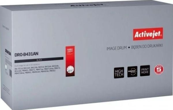Activejet DRO-B430AN Printer OKI black, Kompatibel, OKI, OKI: B410d, B410dn, B430d, B430dn, B440dn, MB460, MB470, MB480., 1 stykker, 25000 sider, L...