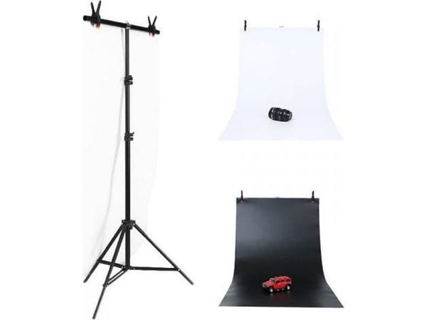 Puluz fotobakgrunnssett 70x200 cm/stand + fotobakgrunner 2 stk DCA0976