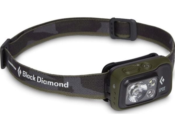 Black Diamond Spot 400, Hodebåndslommelykt, Sort, Knapper, 1,1 m, IPX8, LED