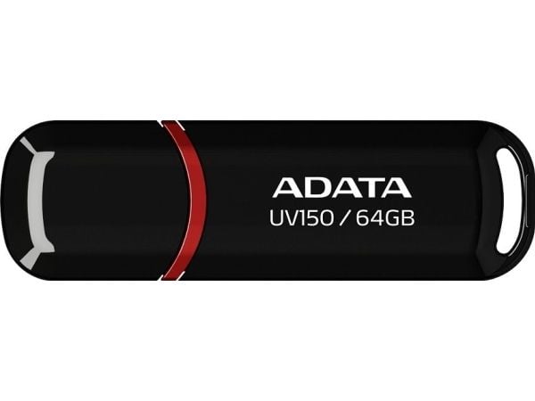 ADATA DashDrive UV150 - USB flash-enhet - 64 GB - USB 3.0 - svart