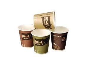 Kaffebæger Pap Ø90xH110mm 30cl 12oz Single Wall Flerfarvet,75 stk/ps - (75 stk.)