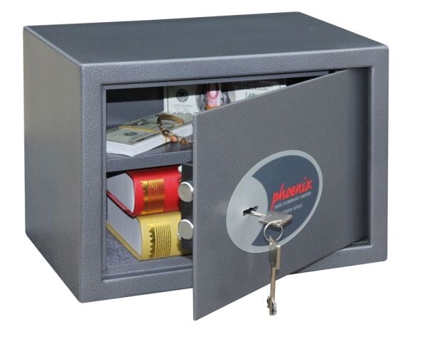 Phoenix Safe Co. SS0802K, 17 l, Grafitt, Nøkkel, Stål, Gulv/vegg, 350 mm