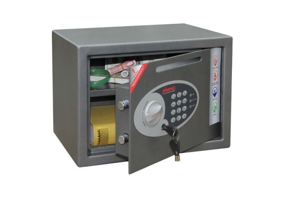 Phoenix Safe Co. SS0802ED, 17 l, Grafitt, Metallisk, Elektronisk, Rund nøkkel, Stål, Gulv/vegg, 350 mm
