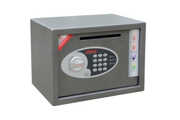 Phoenix Safe Co. SS0802ED, 17 l, Grafitt, Metallisk, Elektronisk, Rund nøkkel, Stål, Gulv/vegg, 350 mm