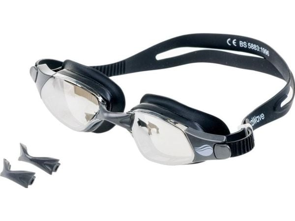 AquaWave svømmebriller PETREL BLACK/BLACK/SILVER Mirror one size