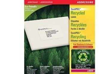 Avery QuickPEEL, Valkoinen, A4, 99,1 mm, 33,9 mm, 1600 kpl, 100 arkkia