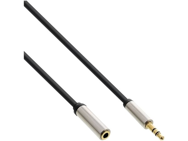 InLine 1.0m 3.5mm - 3.5mm, 3.5mm, Uros, 3.5mm, Naaras, 1 m, Musta