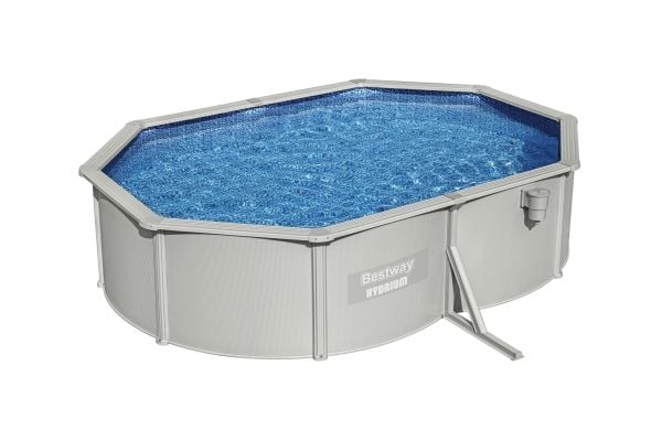 Bestway Hydrium 56586-4, 16296 l, Innrammet basseng, Barn og voksne, Stige, Blå, Grå, 167,3 kg
