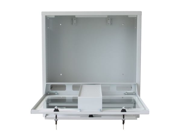Techly ICRLIM10, Veggmonterbar hylle, 1U, 28,4 kg, Grå