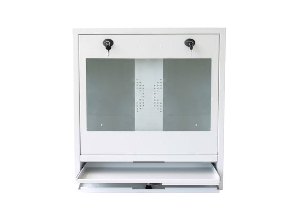Techly ICRLIM10, Veggmonterbar hylle, 1U, 28,4 kg, Grå