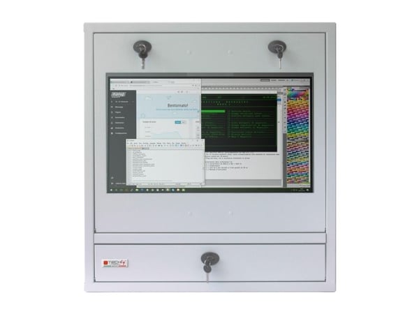 Techly ICRLIM10, Veggmonterbar hylle, 1U, 28,4 kg, Grå