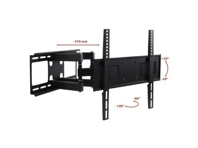 ART AR-70 - Monteringssett (svingarm veggfeste) - for flatpanel - metall - svart - skjermstørrelse: 23"-55" - veggmonterbar